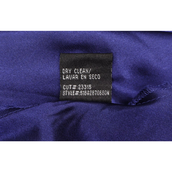 Nicole Miller Women's Sz 14 Silk Blue Handkerchief Dress Asymmetric Midi Fairy - Picture 9 of 10